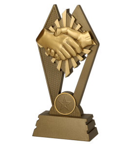 Statuetka Odlewana Uścisk Dłoni – Prestiżowe Podziękowanie (17,5 cm)