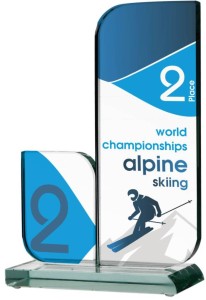 Statuetka szklana ogólna z grawerem C066 