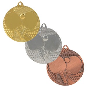 Medal Tenis Stołowy Mistrz – Złoty, Srebrny, Brązowy | Rakietki Ping Pong z Grawerem