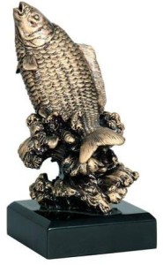 Statuetka odlewana ryba wędkarstwo RFST2028A/BR