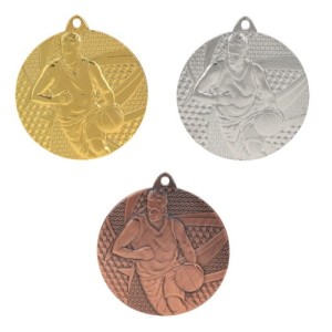 Złoty Medal Koszykówka  - Prestiżowa Nagroda dla Mistrza i Sportowca. Duży, Pamiątkowy Medal Koszykarski z Grawerem.
