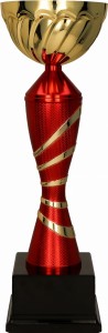 Wyjątkowy Puchar Złoto-Czerwony – klasyczne trofeum na uroczyste okazje, gale i finały. Elegancki design, personalizacja grawerem
