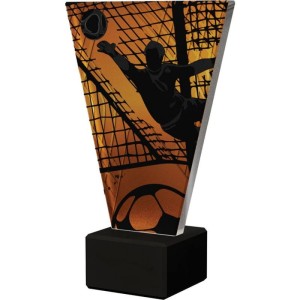 Statuetka szklana piłka nożna VL1/SOC4 Rozmiar A - 22,5 cm , wyróżnienie, naroda dla bramkarza