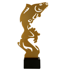 Statuetka Wędkarska z Rybą ML-FIS1 – Elegancka Nagroda dla Wędkarza