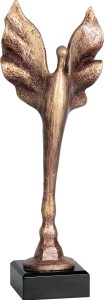 Statuetka Odlewana Wiktor 24 cm – Nagroda Skrzydła Sukcesu z Grawerem