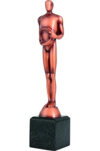 Statuetka odlewana ogólna Wiktor 30  cm wyróżnienie na zawody, nagroda szczególna, kategoria ogólna