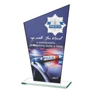 Statuetka szklana z grawerem M73C 17 cm 