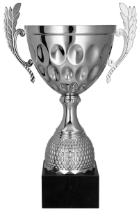 Srebrny Puchar Metalowy – biznesowe trofeum o eleganckim designie. Idealny symbol uznania i nagrody firmowej. Uniwersalny, z możliwością graweru!