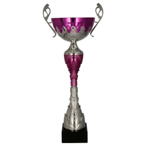 Srebrno-Fioletowy Puchar Metalowy – Nowoczesne Trofeum z Klasą Dynamiczny Design i Mistrzowskie Połączenie Barw (1)