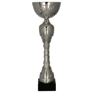 Puchar Metalowy Srebrny na Marmurowej Podstawie – Solidne Trofeum z Klasą