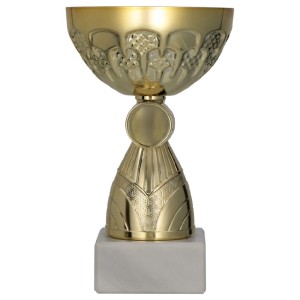 Złoty Puchar Metalowy na Marmurowej Podstawie – Królewskie Trofeum dla Zwycięzców