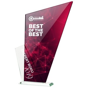 Trofeum szklane ogólne grawerowane GS33195 wys 32 cm